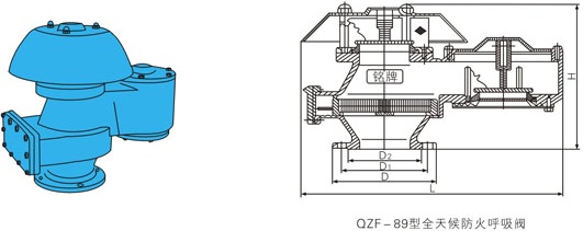 全天候防火呼吸閥結構圖